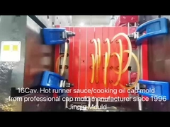 16 cavité Flip Top Cap Mold PE Matériau Pull Ring Pour bouteille de sauce soja