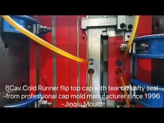 8cavité Full Hot Runner Cap en plastique à l'intérieur de température étanche moule de retour pour bouteille d'huile